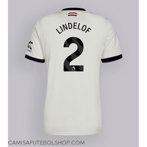 Camisa de time de futebol Manchester United Victor Lindelof #2 Replicas 3º Equipamento 2024-25 Manga Curta